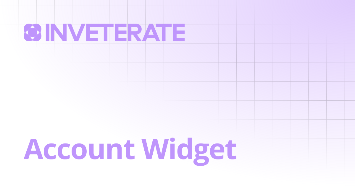 Account Widget | Help Center