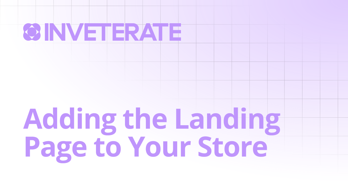 Adding the Landing Page to Your Store | Help Center