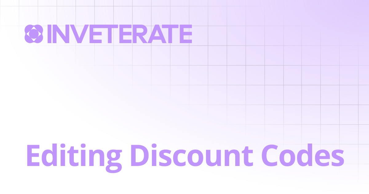 Editing Discount Codes | Help Center